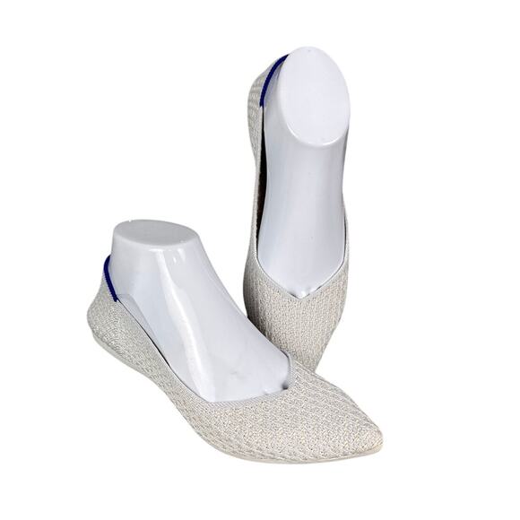 Rothy's The Point Flats Salt Honeycomb Retired Off White Light Beige Knit Size 7 - Picture 1 of 7
